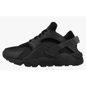 Size 4.5 Boys- Nike Huarache Run‎ Low Triple Black Sneaker